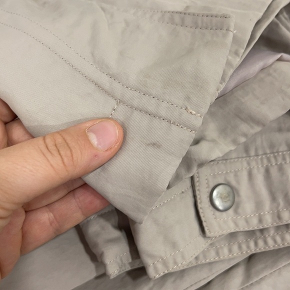 Ellen Tracy Safari Utility Belted Zip Front Jacket Lightweight Zip Pocket Large - Picture 10 of 10